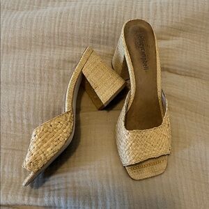 Jeffrey Campbell Natural Woven Mules